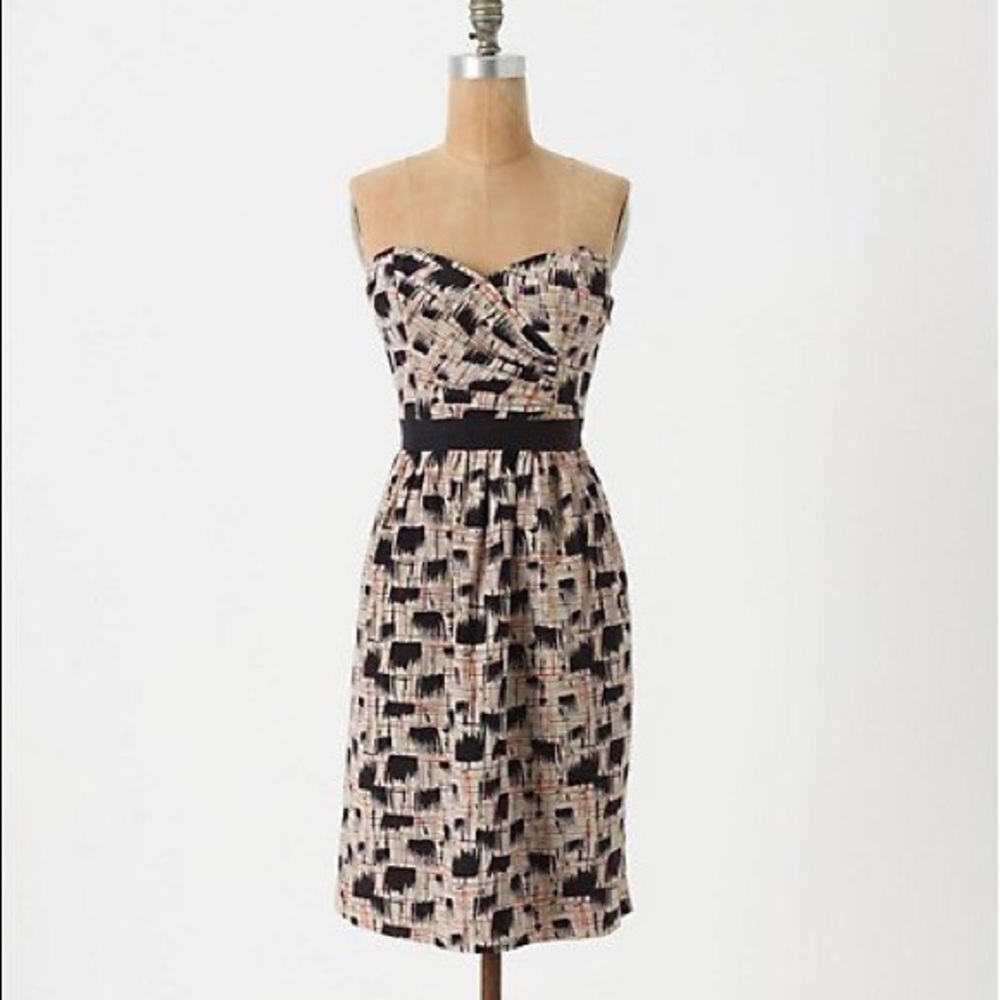 Anthropologie Blurred Shapes Convertible Dress